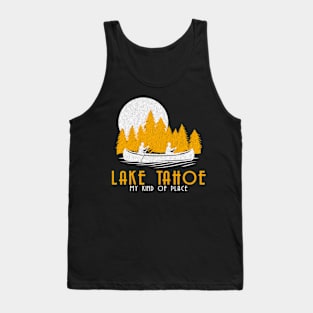 Lake Tahoe Style Canoe Camping Vacation Tank Top